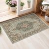 global sourcing washable oriental area rug - 2x3 rugs for living room soft carpet for bedroom waterproof floral distressed indoor stain resistant non-shedding floor carpets (green, 2x3) oem/odm services