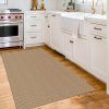 manufacturer direct kozyfly boho rugs for entryway 3x5 ft washable front door area rug indoor rubber backed kitchen area rug front porch mat cotton floor carpet for entryway bathroom living room kitchen, tan/brown trade price