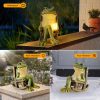 dropship from factory miniature frog garden statue christmas decorations fairy garden accessories outdoor figurine lights solar garden frog decor art housewarming gift for patio,yard,lawn ornament,3.89"x2.36"x3.93" mass production supply