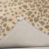 manufacturer direct 7'8''x10' modern leopard print tan wool and bamboo silk oriental rug multi sizes hand tufted for living room, bedroom, dining room, kitchen, hallway carpet trade price