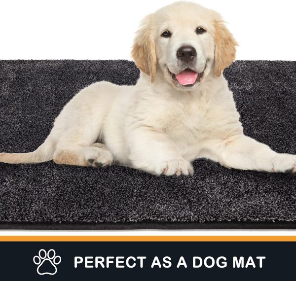 global sourcing purrugs 20"x31.5" non-slip machine washable door mat, super absorbent entry rug for muddy shoes & paws oem/odm services