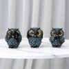 dropship from factory owl figurine and sculptures for shelf decor accents,3 wise owl statue for living room bedroom decoration,retro animal decor,boho gift for women bird lover,see no evil hear no evil speak no evil mass production supply