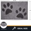 global sourcing purrugs dirt trapper door mat 20" x 31.5", non-skid/slip machine washable microfiber entryway rug, dog door mat, super absorbent welcome mat for muddy wet shoes and paws, grey oem/odm services