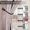 bulk purchase sumnacon 2 pcs metal curtain holdbacks, decorative wall mounted drapery tiebacks with screws, heavy duty window treatment holdbacks for home decor, black factory discount