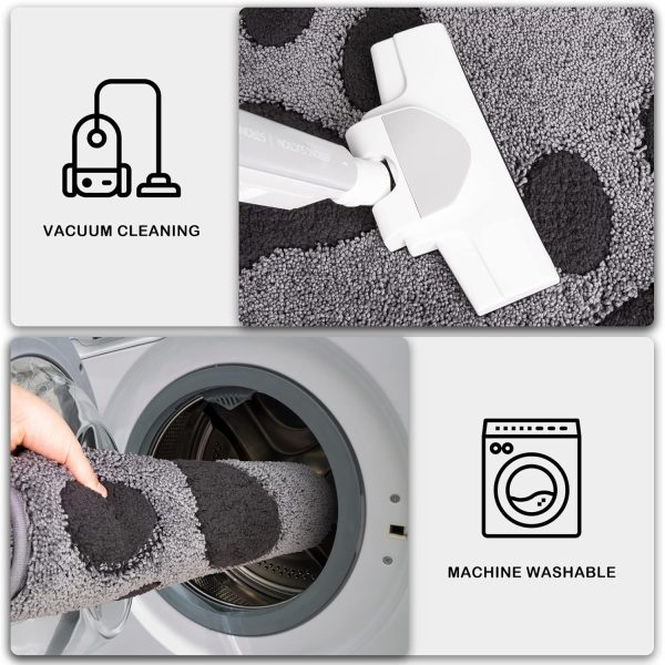 global sourcing purrugs dirt trapper door mat 20" x 31.5", non-skid/slip machine washable microfiber entryway rug, dog door mat, super absorbent welcome mat for muddy wet shoes and paws, grey oem/odm services