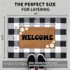 global sourcing buffalo plaid area rug - 27.5x43 inches, black and white checkered, washable cotton, ideal for front porch, kitchen, entryway, patio, bathroom oem/odm services