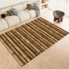 manufacturer direct retro area rug brown bamboo raft 4x6ft non-slip carpet, printed pattern carpet for living dining room dorm room bedroom home décor washable rugs trade price