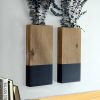 bulk purchase wood wall planter set of 2, modern farmhouse wall decor for living room, bathroom, bedroom, wood hanging vase for dried flowers and faux greenery plants trade price