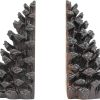 supplier direct creative co-op pinecone shaped resin bookends (set of 2 pieces) wholesale prices