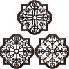 bulk purchase 3 pack rustic wood wall decor modern farmhouse geometric decor wall art farmhouse hanging decoration for living room bedroom home indoor outdoor office, 12 x 12 inch, brown trade price