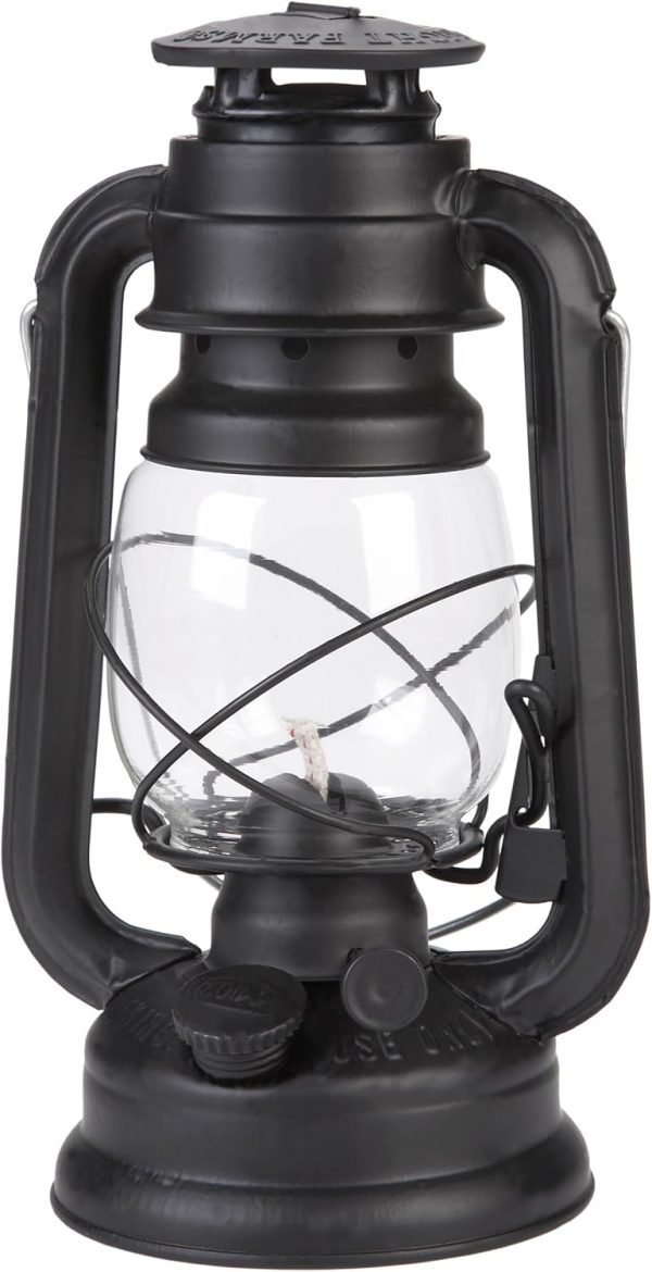 custom wholesale lamplight large paraffin oil indoor lamp, hurricane lamp, emergency kit, 52664 farmer’s lantern indoor oil lamp, black, original oem/odm services