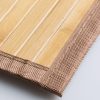 manufacturer direct mdesign natural bamboo rectangular spa bath mat rug with fabric trim - water resistant non-slip shower floor rugs for bathroom vanity, bathtub - echo collection - 2 pack - natural/tan trade price