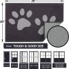 global sourcing buganda dog door mat for muddy paws, absorbent dirt trapper washable indoor door mat, non slip low-profile mud mat for dogs, front entrance door mat for inside floor (30x20 inches, dark grey) oem/odm services