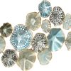 factory direct deco 79 metal plate home wall decor 3d overlapping discs wall sculpture, wall art 50" x 3" x 25", multi colored volume discount