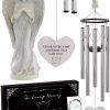 producer to buyer angel memorial wind chimes for loss of loved one - 34" large sympathy wind chimes, memorial gifts for loss of loved one mother father husband bereavement wind chimes for outside deep tone discounted pricing
