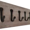 competitive pricing decorative wall hooks (6 pack) - black - cast iron - multi-purpose rustic décor - hanging metal hook set - home & office - for towels, coats, plants, pots & pans, mugs, hats, & more - claimed corner one-stop wholesale
