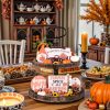 wholesale direct mustry rustic wooden 2 tiered tray, round farmhouse kitchen table decor serving tier tray, food fruits cupcake display coffee bar home party seasonal decorations (brown) bulk purchase at factory prices