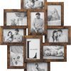 bulk purchase songmics collage picture frames, 4x6 picture frames collage for wall decor, 10 pack photo collage frame for gallery, multi family picture frame set, glass front, assembly required, rustic brown trade price