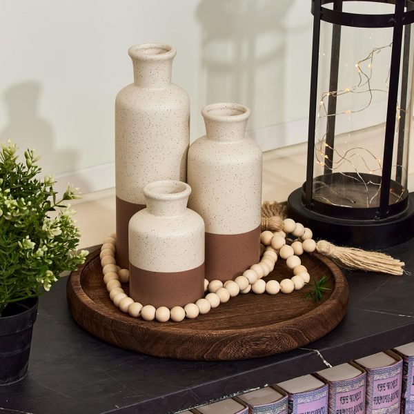 wholesale direct yangbaga 11.8in wooden decorative serving tray coffee table tray rustic round,easter tray ottoman centerpiece candle holder trays ，farmhouse tray for kitchen countertop& home decor &coffee table bulk purchase at factory prices
