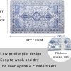 global sourcing area rug non-slip 2'x3' blue printed mini throw rugs washable low-pile entryway rug doormat for indoor front entrance kitchen bathroom bedroom living room nursery oem/odm services