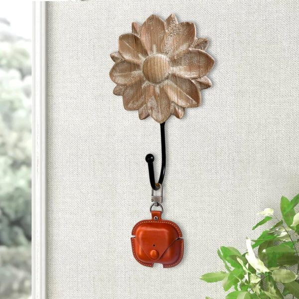competitive pricing flower towel hooks decorative hooks hanger for hanging clothes, keys, towels - decorative wall mount hook command single rack for entryway, bathroom, kitchen one-stop wholesale