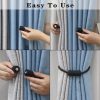 bulk purchase 6 pack black strong magnetic curtain tiebacks outdoor elegant decorative tie backs modern rope tiebacks for drapes window curtain holdbacks for draperies factory discount