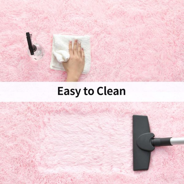 global sourcing merelax soft modern indoor shaggy area rug for bedroom livingroom dorm kids room home decorative, non-slip plush fluffy furry fur rugs comfy nursery accent floor carpet 2x3 feet, pink oem/odm services