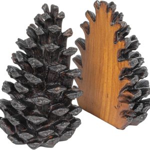 supplier direct creative co-op pinecone shaped resin bookends (set of 2 pieces) wholesale prices