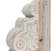 supplier direct 1 pair rustic distressed finish wood bookends, white bookends decorative unique, carved pattern farmhouse book ends for shelves, bookends for heavy books, wooden corbels for home room decor wholesale prices