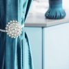 bulk purchase 4 packs curtain magnetic buckle spring window decoration curtain tie rope for home office decoration (white) factory discount