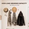 competitive pricing 6 pack wood wall hooks, wooden coat hooks wall mount, heavy duty robe hat hooks for wall, decorative rustic coat rack hangers for hanging clothes towels guitar backpacks purses one-stop wholesale