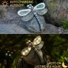 dropship from factory garden statue dragonfly,solar dragonfly decor for outdoor,resin dragonfly figurine with solar light for patio,balcony,yard,lawn ornament,perfect garden gift mass production supply