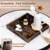 wholesale direct yangbaga serving tray with handles,13"*13"wood decorative tray for living room,modern coffee table tray,square large serving platters for home decor,ottoman,bed,kitchen,bathroom, breakfast,bar bulk purchase at factory prices