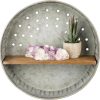 factory direct primitives by kathy 38024 distressed wall shelf, metal and wood volume discount