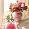 oem/odm services pink flower vase for decor - pink mosaic glass vase handmade modern decorative flower vases for home décor,table,shelf bookshelf, wedding banquet and centerpieces affordable bulk deals