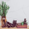 dropship from factory young's inc. cat figurine - cute cat statue - whimsical cat decor for cat lovers - cat collectibles and meditation decor - cat with eye glasses - 4'' l x 3'' w x 5'' h mass production supply