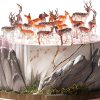dropship from factory soaoo 60 pcs small deer toys figurines deer cake toppers mini forest animals figures christmas woodland creatures animal plastic woodland cake decorations for birthday wedding party mass production supply