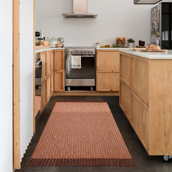 manufacturer direct lahome boho kitchen rug, 3x5 fall rugs for bedroom lightweight bathroom area rug woven indoor door mats for entryway with tassels, farmhouse throw rug non shedding floor carpet for office dorm trade price