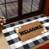 global sourcing buffalo plaid area rug - 27.5x43 inches, black and white checkered, washable cotton, ideal for front porch, kitchen, entryway, patio, bathroom oem/odm services