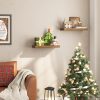 bulk purchase hoobro floating shelves, wall shelf set of 2, 15.7 inch hanging shelf with invisible brackets, for wall decor in bathroom, bedroom, toilet, kitchen, living room, office, rustic brown bf40bj01 trade price