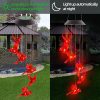producer to buyer cardinal wind chimes, solar powered red cardinal bird wind chime wind moblie led light, spiral spinner cardinal windchime portable outdoor chime for patio, deck, yard, garden, home discounted pricing