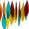 producer to buyer blue handworks santa fe glass chime, sandblasted glass and found wood handcrafted wind chime discounted pricing
