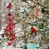 producer to buyer cardinal wind chimes for outside, cardinal gifts for women soothing tones memorial wind chime garden decor, 35" christmas windchimes outdoors for yard, patio, christmas new year discounted pricing