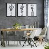 factory direct hotop 3 pieces metal flower wall decor metal vase wall art metal wall sculptures hanging flower in vase hanging iron wall decor for living room kitchen(black) volume discount