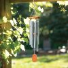 producer to buyer woodstock wind chimes original amazing grace chime, memorial chimes for outside, outdoor decor for patio, porch, garden, sympathy chime, silver, 24" discounted pricing