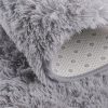 global sourcing junovo oval fluffy ultra soft area rugs for bedroom plush shaggy carpet for kids room bedside nursery mats, 2.6 x 5.3ft, grey oem/odm services