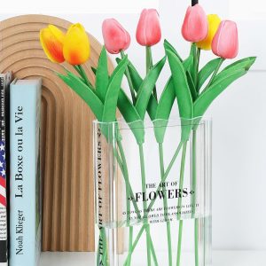 oem/odm services book-shaped vase for flowers, book lovers gifts, aesthetic room decor cute flowers vases & must-have for home, bookshelf, bedroom & office decor for women & teacher gift - like mothers day (clear) affordable bulk deals