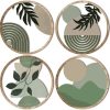 bulk purchase qunclay 4 pcs boho wall art wooden bohemian wall decor hanging art nursery wall decor farmhouse geometric hanging decor 10 inch aesthetic wood minimalist wall art for apartment bedroom (elegant) trade price