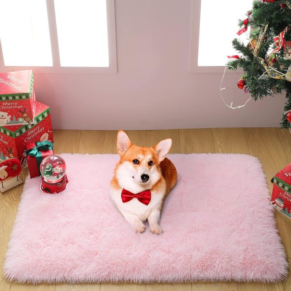 global sourcing merelax soft modern indoor shaggy area rug for bedroom livingroom dorm kids room home decorative, non-slip plush fluffy furry fur rugs comfy nursery accent floor carpet 2x3 feet, pink oem/odm services