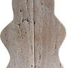 supplier direct creative co-op decorative travertine wave bookends, natural, set of 2 wholesale prices